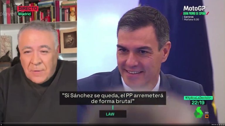 Antonio García Ferreras en la Sexta Explica, ayer en el programa de televisión.