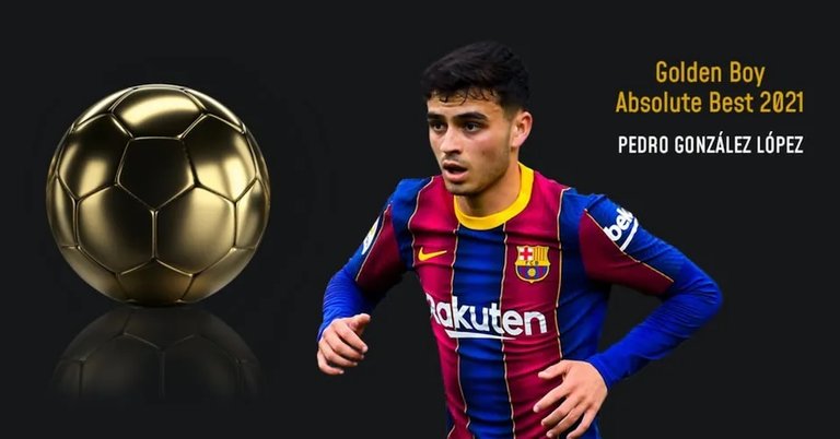 El jugador del FC Barcelona Pedri gana el premio Golden Boy 2021 al mejor jugador Sub-21 del año en Europa.