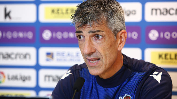 El entrenador de la Real Sociedad, Imanol Alguacil.