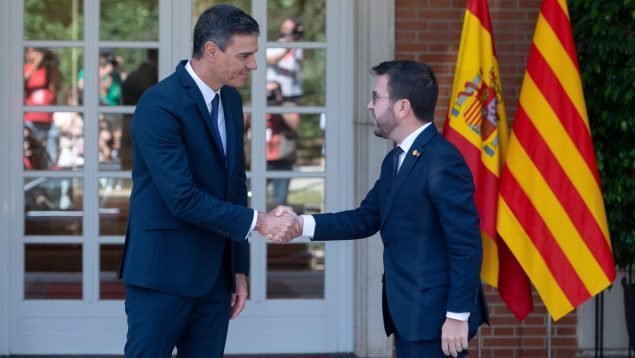 Pedro Sánchez y Pere Aragonés desbloquean el acuerdo sobre la amnistía con una conversación telefónica