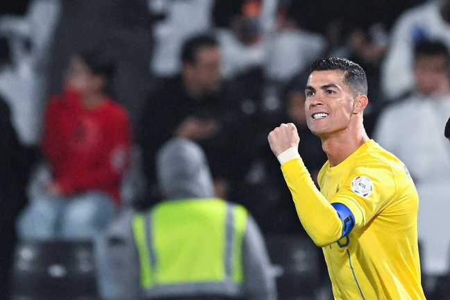 Cristiano Ronaldo celebra un gol con su equipo. / EP