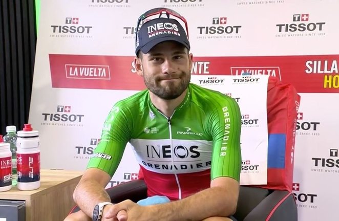 El italiano Filippo Ganna (INOES Grenadiers), ganador de la contrarreloj en la décima etapa de La Vuelta 23. / EP