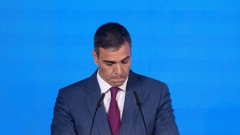 El presidente del Gobierno, Pedro Sánchez, interviene durante el foro ‘CREO’. Eduardo Parra