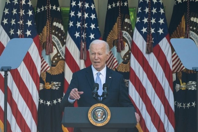 El presidente de los Estados Unidos, Joe Biden, habla durante la celebración del Mes de la Herencia Judía Estadounidense en la Casa Blanca en Washington, DC, el 20 de mayo de 2024

Firma: Europa Press / Contacto / Chris Kleponis