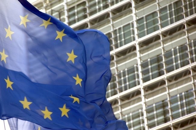 Bandera de la UE frente a la sede de la CE. EP / Archivo