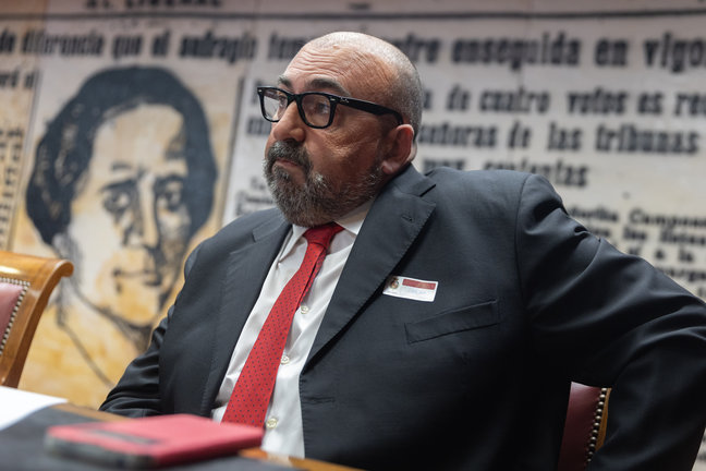 El exasesor del exministro José Luis Ábalos, Koldo García, comparece en la Comisión del Senado. / Eduardo Parra