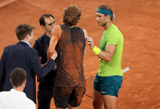 Último encuentro entre Nadal y Zverev en Roland Garros 2022. / EP