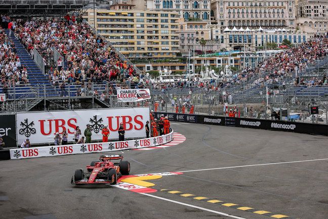 Leclerc durante el circuito de Mónaco. / Eric Alonso