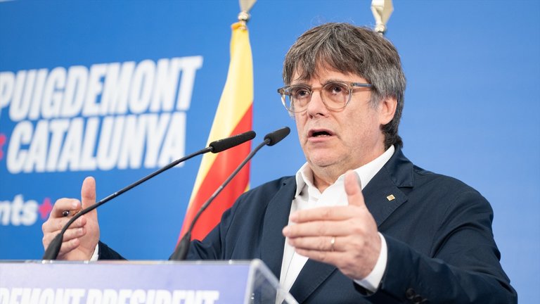 El candidato de Junts a la Generalitat de Catalunya, Carles Puigdemont. Gloria Sánchez / Archivo