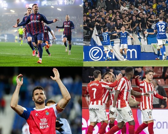 Eibar-Oviedo y Espanyol-Sporting, semifinales del 'Playoff' de ascenso a LaLiga EA Sports en la temporada 2023/24. / EP