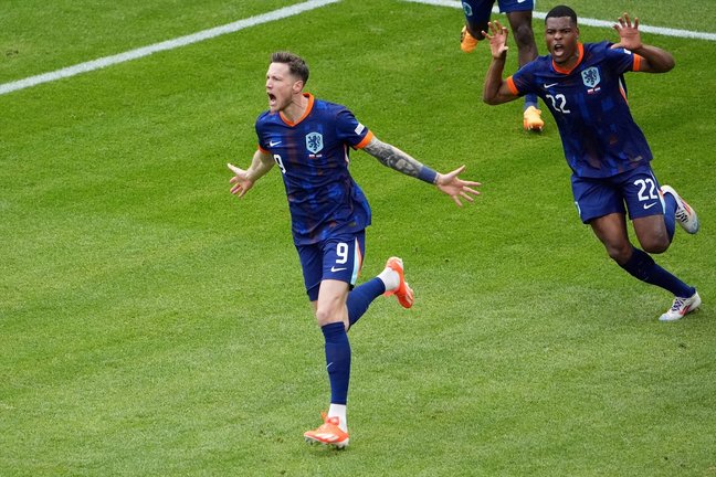 Países Bajos celebra su gol. / Marcus Brandt