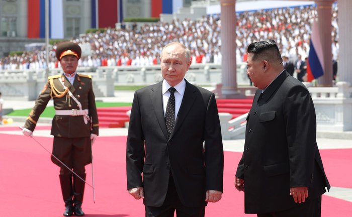 El presidente ruso, Vladimir Putin y su homólogo norcoreano, Kim Jong-un. Kremlin