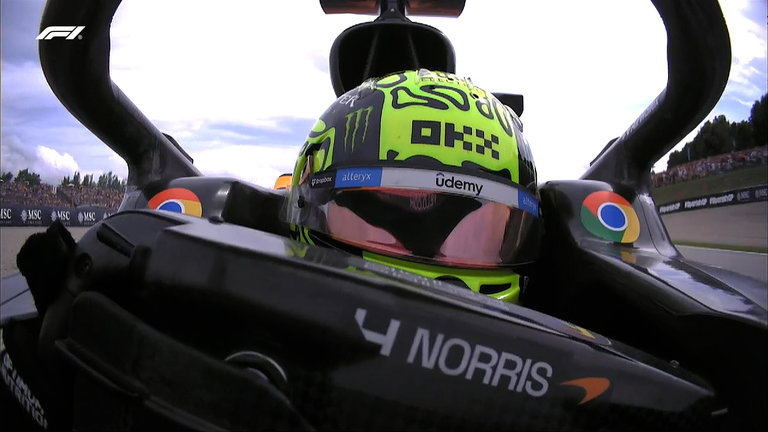 El piloto británico Lando Norris, durante el GP de Montmeló. / F1