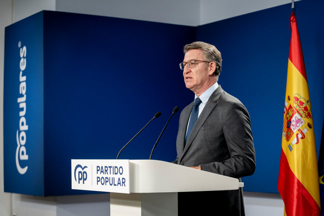 El presidente del Partido Popular, Alberto Núñez Feijóo. / EP