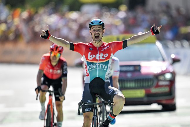El ciclista belga Victor Campenaerts ha ganado este jueves la decimoctava etapa del Tour de Francia. /  A.S.O.