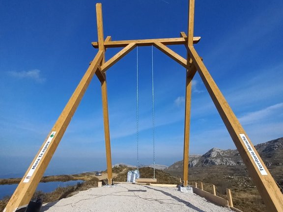 El columpio gigante de Cantabria, un gran atractivo para el turismo. / A.E.