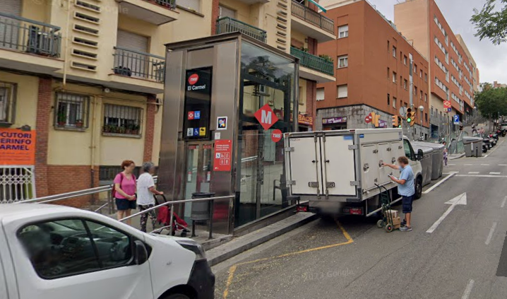 La parada de metro del Carmel en Barcelona. / A.E