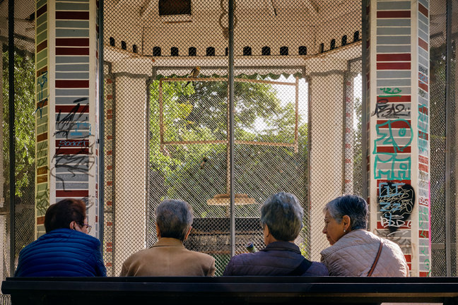 Un grupo de mujeres conversan sentadas en un banco. / Agostime
Fotos: Agostime