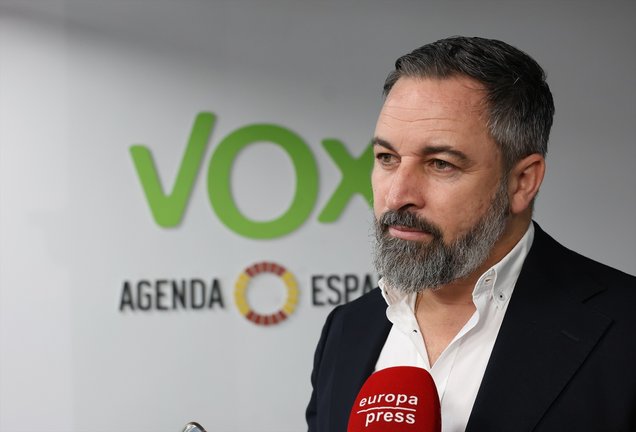 El líder de Vox, Santiago Abascal. Marta Fernández