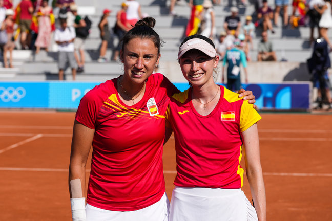 La pareja española formada por Sara Sorribes y Cristina Bucsa. / Alvaro Diaz