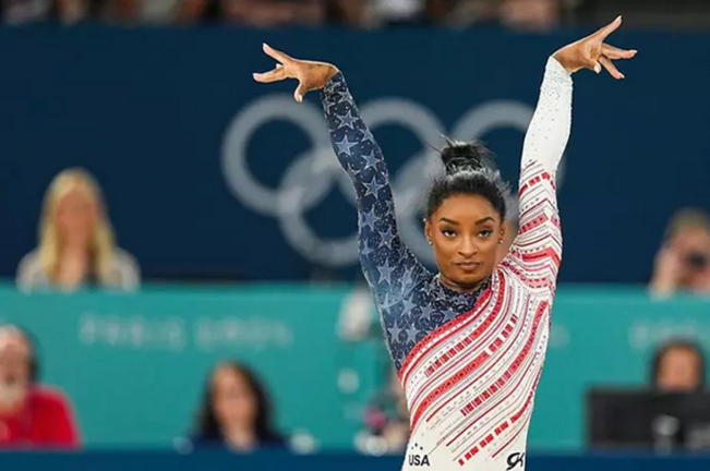 La gimnasta estadounidene Simone Biles durante los Juegos Olímpicos. / EP