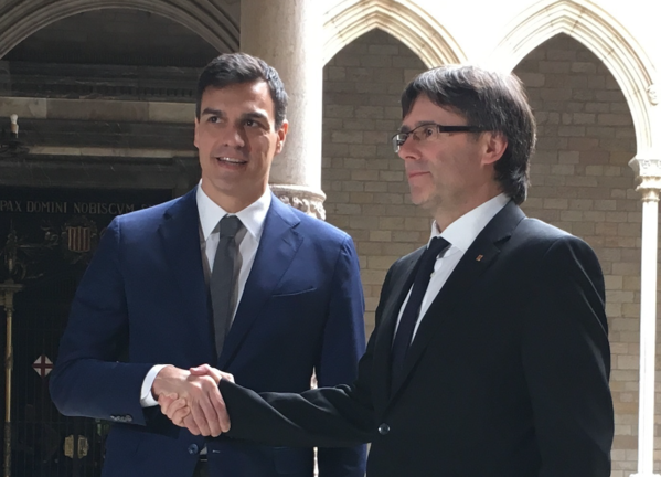 Pedro Sánchez llama a Puigdemont para conocer la evolución de los heridos en el accidente de tren de Barcelona

Foto de ARCHIVO