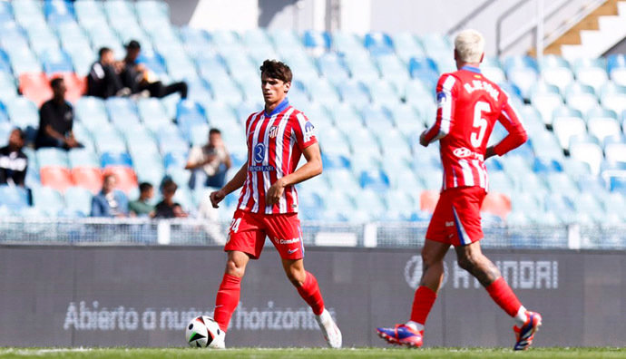 Robin Le Normand en el amistoso entre el Atlético de Madrid-Juventus. / EP