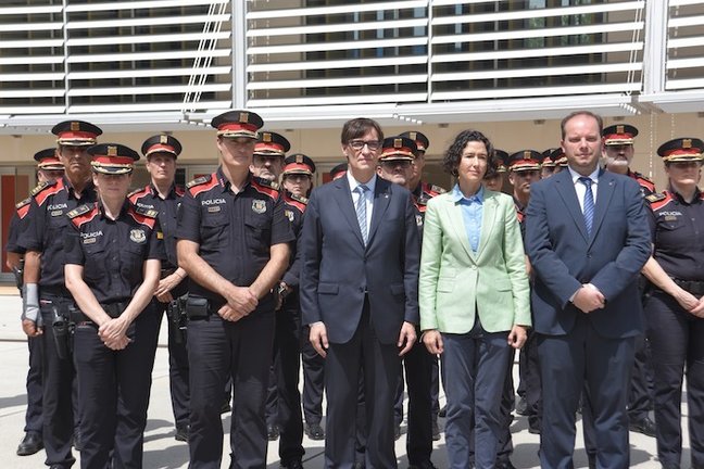 Salvador Illa visita el Complejo Central del Cuerpo de Mossos d'Esquadra. / EP