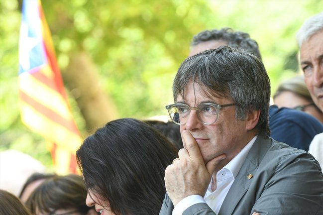 El expresidente de la Generalitat y prófugo de la justicia, Carles Puigdemont. Glòria Sánchez  / Archivo