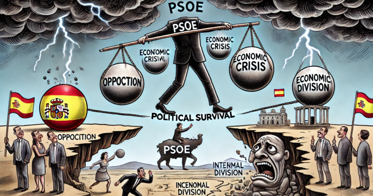 El PSOE equilibrista, mientras España cae.