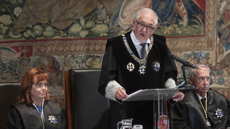 Intervención del magistrado y presidente del Tribunal Constitucional, Cándido Conde-Pumpido Tourón. / Alberto Ortega