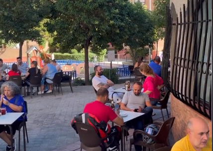 La terraza del bar Cantabria en Madrid. / Tiktok