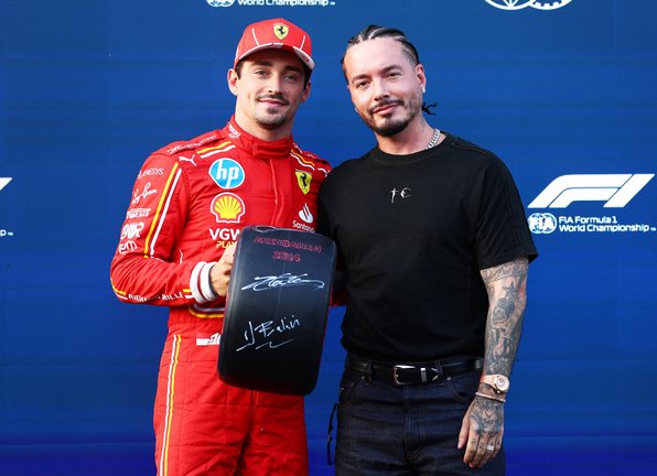 Leclerc se lleva la 'pole' en Azerbaiyán de la mano de J Balvin. / F1