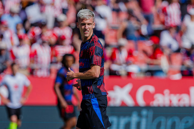 Dani Olmo durante un partido contra el Girona. / EP