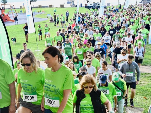 Algunos participantes de la marcha realizada esta mañana. / A.E.