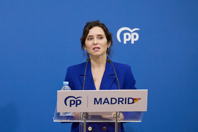 La presidenta de la Comunidad de Madrid y del PP de Madrid, Isabel Díaz Ayuso. / EP