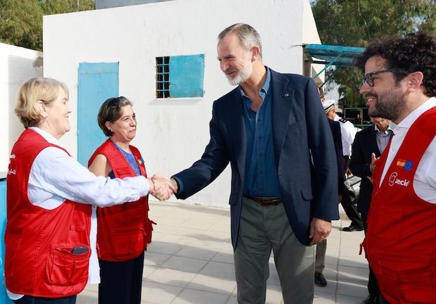 El Rey visita el campo de refugiados de Baqa’a de la UNRWA. / A.E