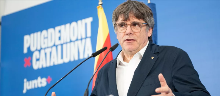 Puigdemont durante una rueda de prensa tras las elecciones catalanas. / EP