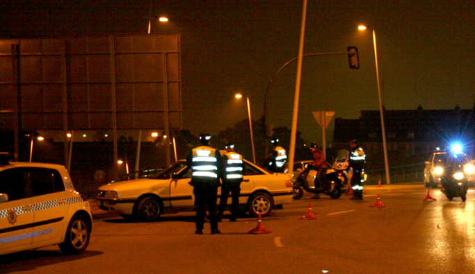 Un control de la Policía Local. / A.E.