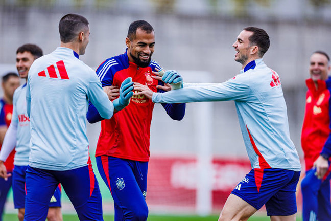 La selección nacional en un entrenamiento. / RFEF