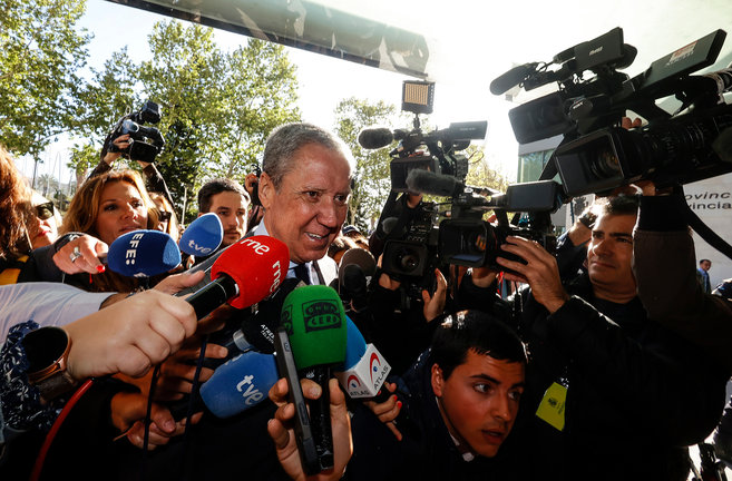 ROBER SOLSONA…….20240409….VALENCIA…………EDUARDO ZAPLANA LLEGA A LA CIUDAD DE LA JUSTICIA DONDE HOY DECLARA ANTE EL JUEZ POR EL CASO ERIAL.